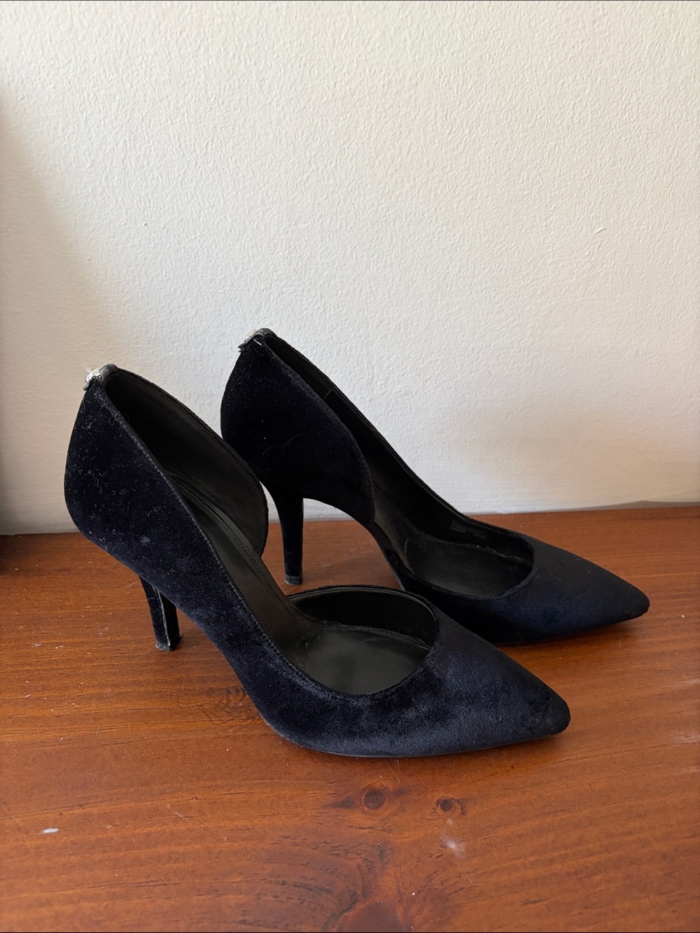 MICHAEL Michael Kors Black Velvet Pointed Heels